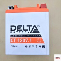 Аккумулятор Delta 1207.1 12В 7Ач Урал Днепр [YTX7L-BS] 114*69*132